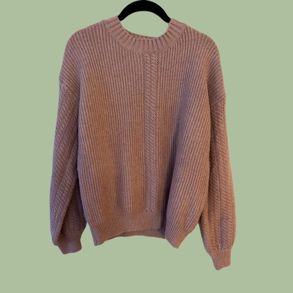 Tahari Size L Cozy Crew Sweater